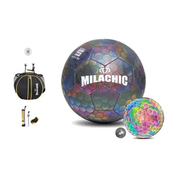 MILACHIC Size 4 5 Size Soccer PU Machine Stitched Soccer Ball Unisex Dazzling Color