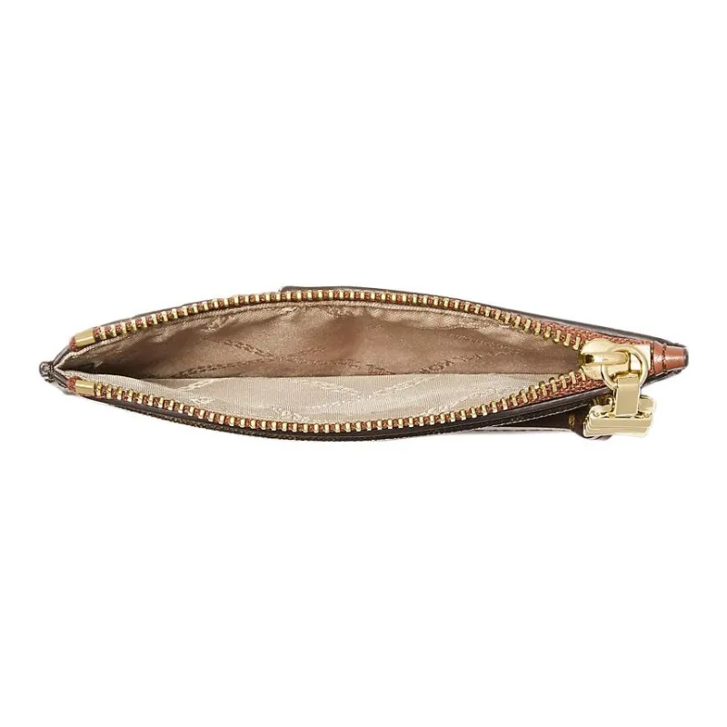 MICHAEL KORS Coated Canvas Card Holder Small Size Women's Brown-2