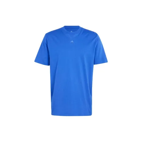 Adidas T-Shirts Men Semi-Transparent Blue