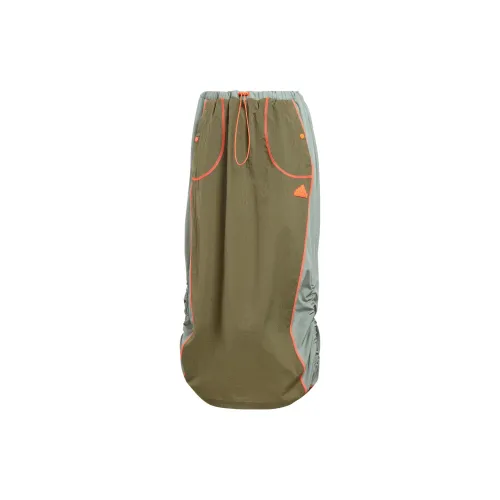 Adidas Casual Long Skirts Women's Rock Olive Green