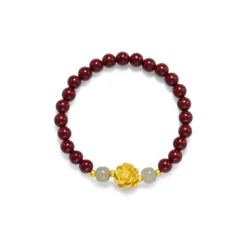 AGOVSKI Reconstructed Cinnabar Jade Bracelets Women's