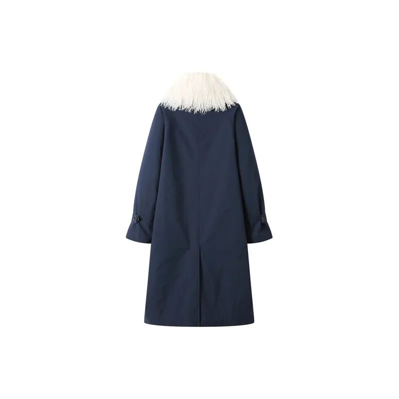GREEN BELT Puffer Jacket Women's Navy Blue-1