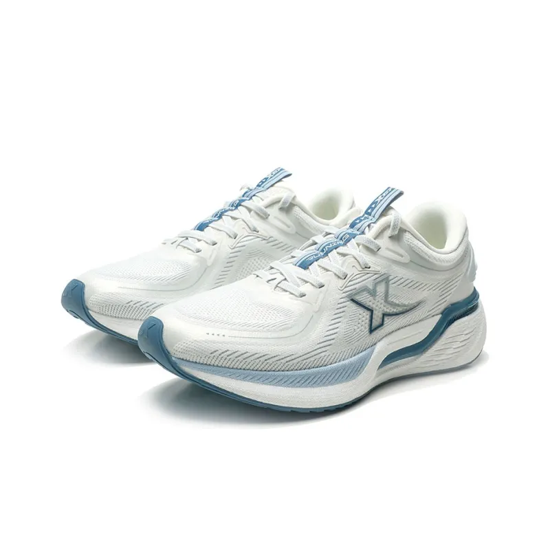 XTEP Cushioned Wear-Resistant Breathable Professional Running Shoes Men's Sail White/Evening Dusty Blue-2