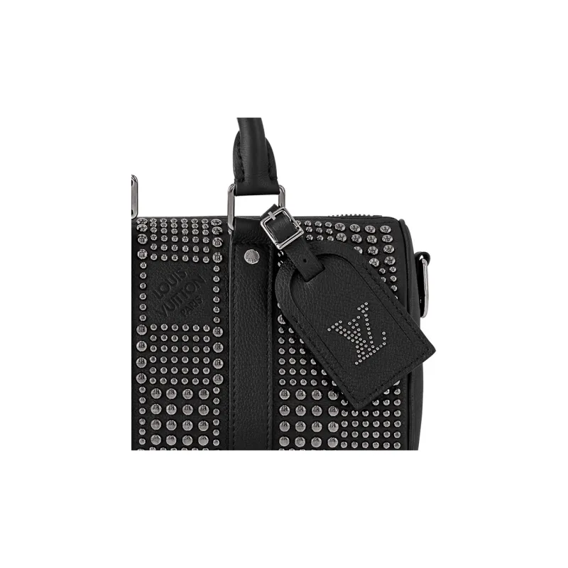 LOUIS VUITTON Keepall Leather Monkey Bag, Shoulder Bag, Crossbody Bag, Handbag, Travel Bag Men's Black-3