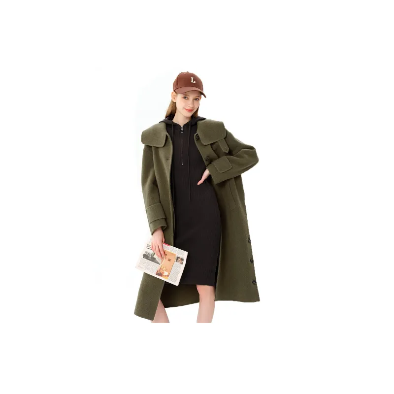 Lagogo Coats Women's Olive Green-2