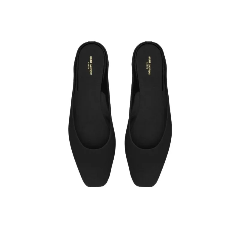 SAINT LAURENT Lido Silk-crepe Slippers-3