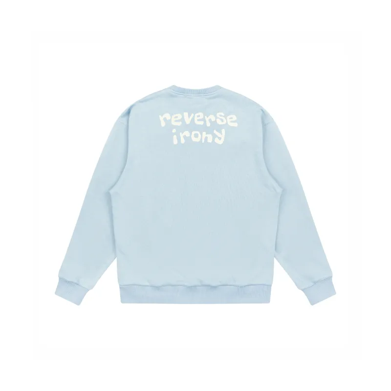 EMPTY REFERENCE x REVERSE IRONY Sweatshirt Unisex Light Blue-1