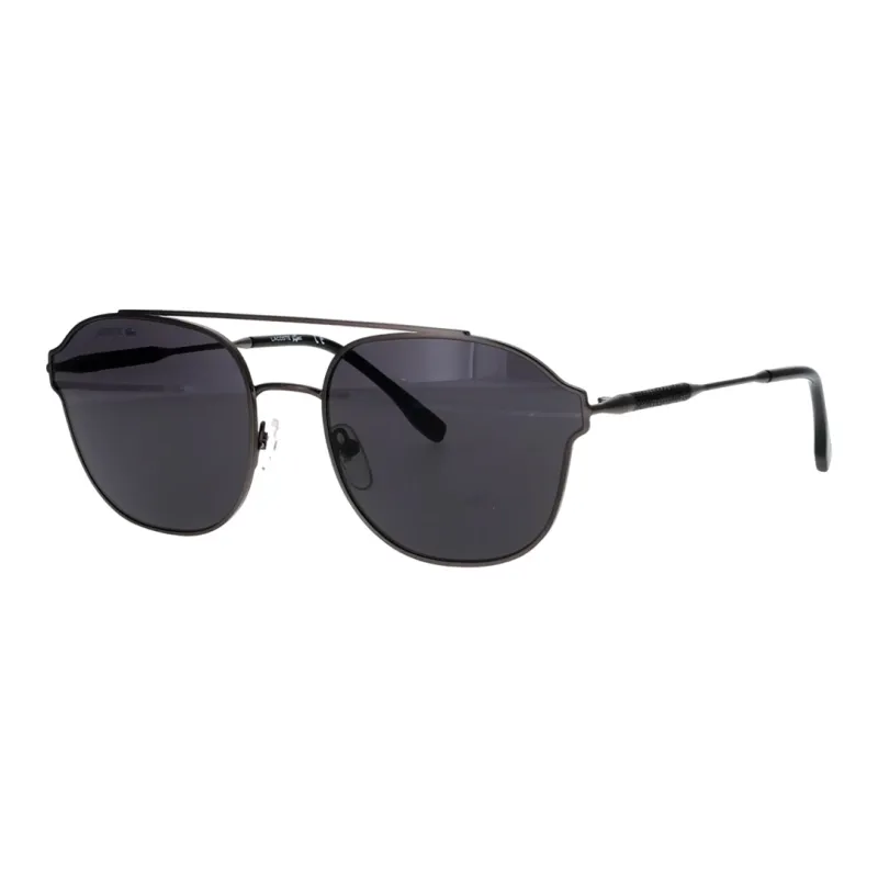 LACOSTE Metal Aviator Sunglasses Unisex Dark Gray-0