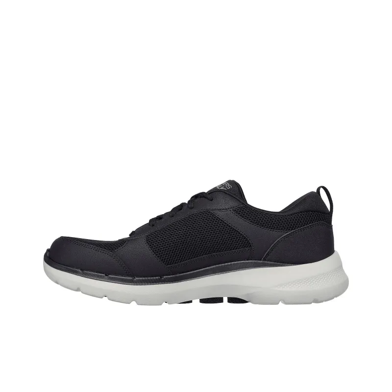 Skechers Go Walk 6 Casual Shoes Men Low Top Black/Gray/White-2