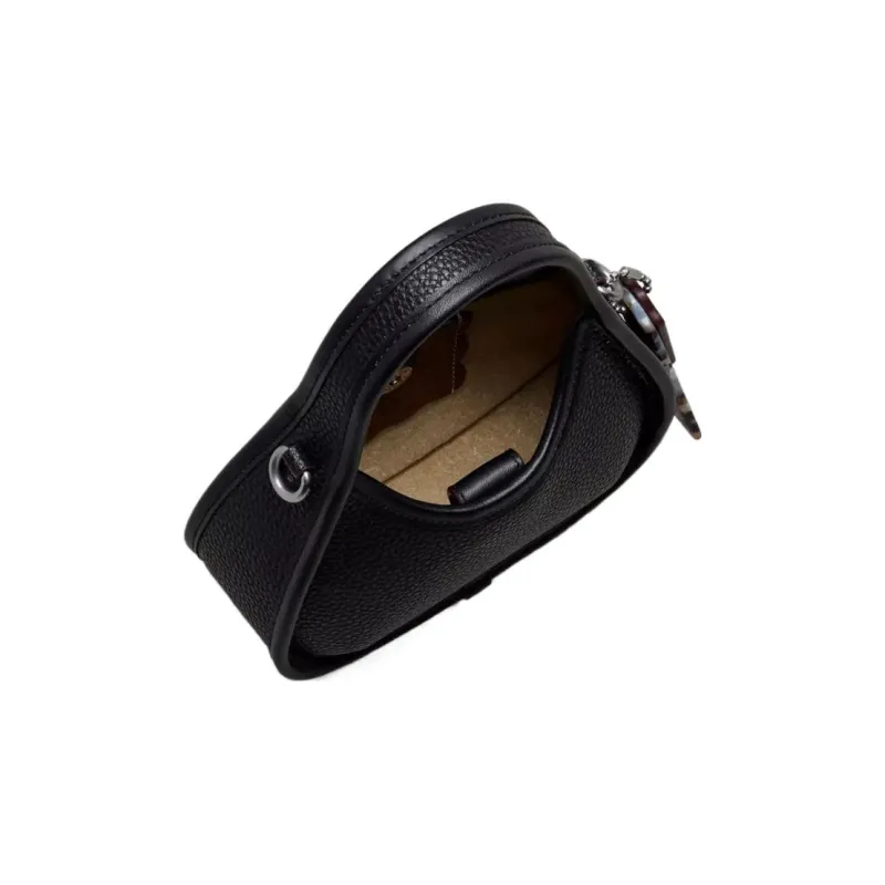 Coachtopia Ergo Recycled Leather Shoulder Bag Handbag Shoulder Bag Crossbody Bag Mini Black-3