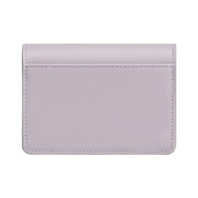 CELINE Triomphe Shiny Cow Leather Wallets Card Holders Women's Light Lilac-2
