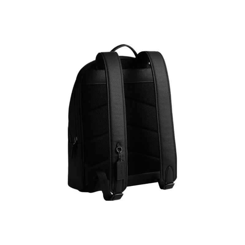 COACH Leather Backpack Tubas Men's Black-1