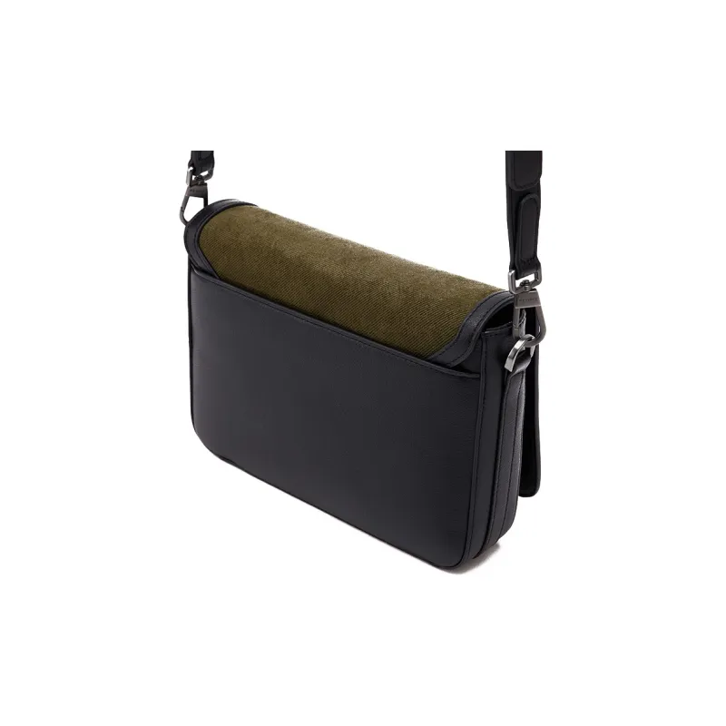 PEDRO Fabric/PU Small Square Bag Crossbody Bag, Shoulder Bag Trumpets Men's Army Green/Black-6