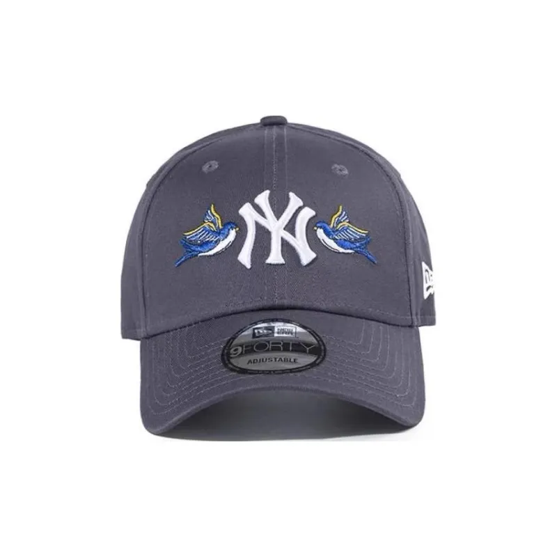 New Era Cotton Polyester Baseball Caps Unisex Gray-1