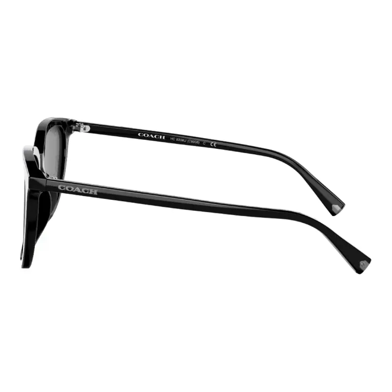 COACH Cellular Plastic Irregular Shape Sunglasses Men's Black-3