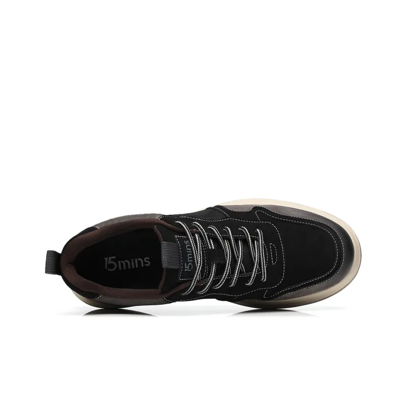 15 MINS Low Top Casual Shoes Men's Black-3