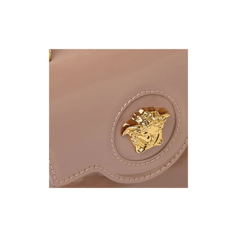 VERSACE La Medusa Cow Leather Shoulder Bag Crossbody Bag Handbag Mini Women's Brown-3