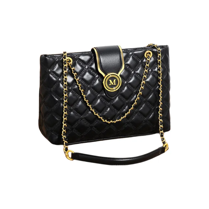 Versman PU Shopping Bag Tote Bag Shoulder Bag Crossbody Bag Regular Women's Classic Black-4