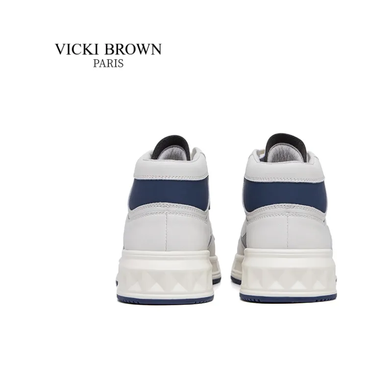 VICKI BROWN Ankle Boots Men White Blue/White Black-10