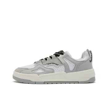 QIAODAN Inheritance 1.0 Cushioning Wear Resistant Low Top Skateboard Shoes Men's Gray White
