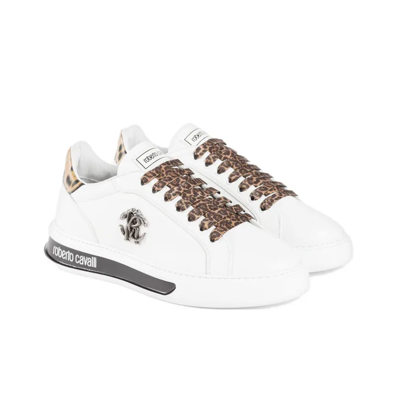 Roberto Cavalli Skateboard Shoes Men's White-2