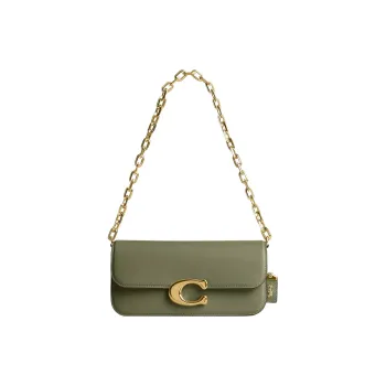 COACH IDOL Calfskin Portable Crossbody Bag, Shoulder Bag Medium Size Women's Moss