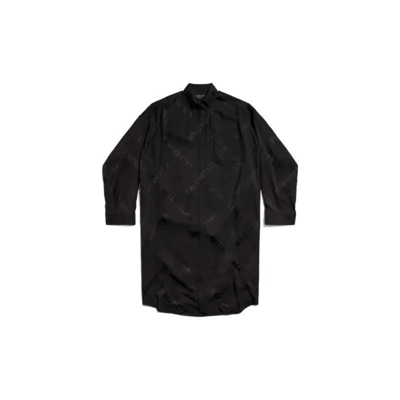 Balenciaga Diagonal Logo print Shirtdress-1