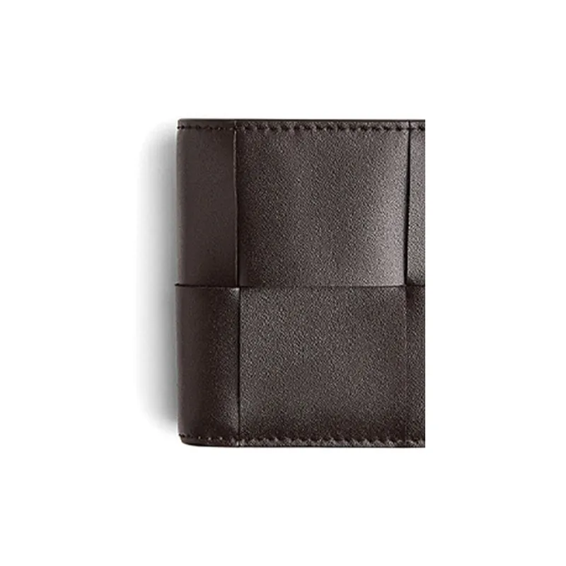 Bottega Veneta Leather Wallet Trumpets Men's Dark Chocolate-3