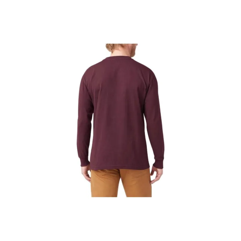 Dickies Heavyweight Long Sleeve Pocket T-Shirt T-Shirt Men's Deep Red-1