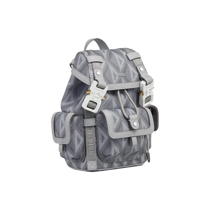DIOR Hit The Road Cow Leather With Canvas Shoulder Bag, Crossbody Bag Mini Dio Gray-2