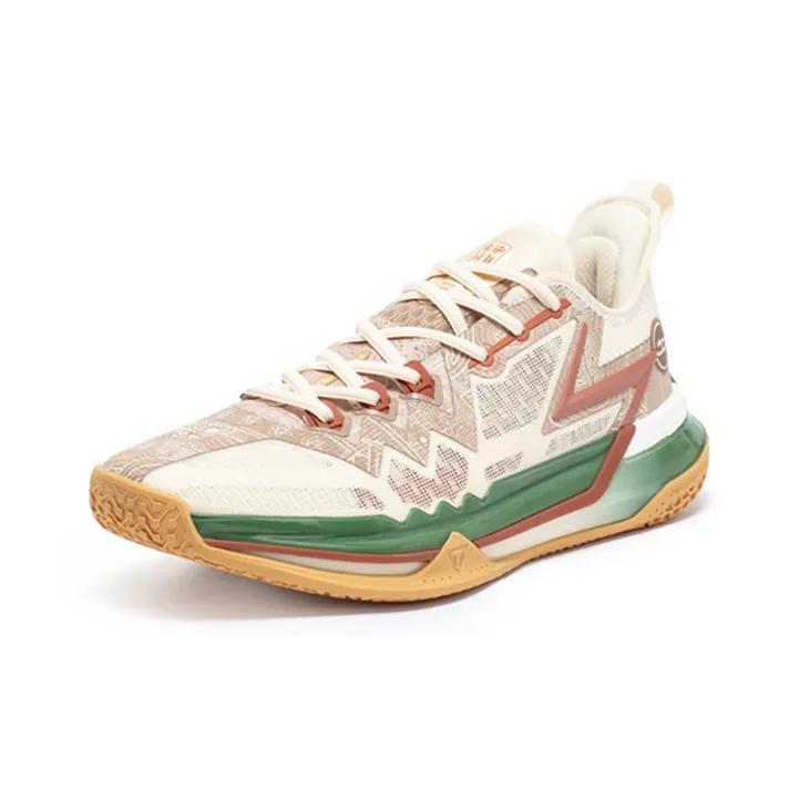 361° Big 3 Future Basketball Shoes Men Low Top Parchment-1