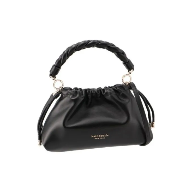Kate Spade Meringue Sheepskin Handbag Shoulder Bag Crossbody Bag Small Size Women's Black-1