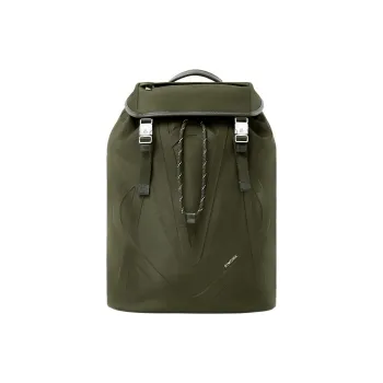 RIMOWA Recycled Nylon With Patchwork Leather Backpack Large Size Men's Khaki Green