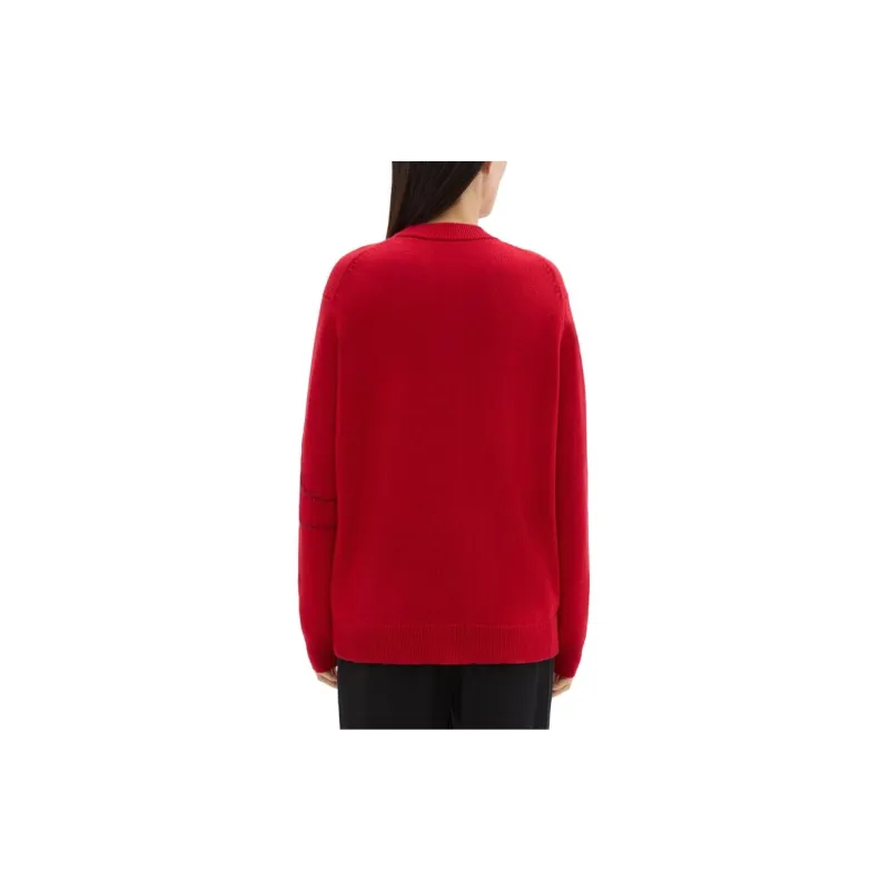 THEORY Cashmere Sweater Women's Peony Red Multicolor-1