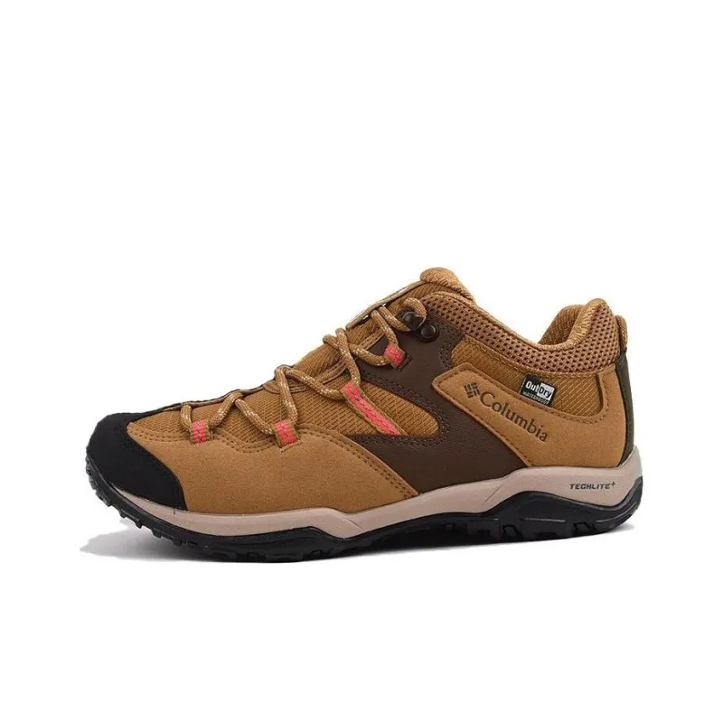 Columbia Shock absorbing And Waterproof Low Top Outdoor Shoes Women's Brown Black-0