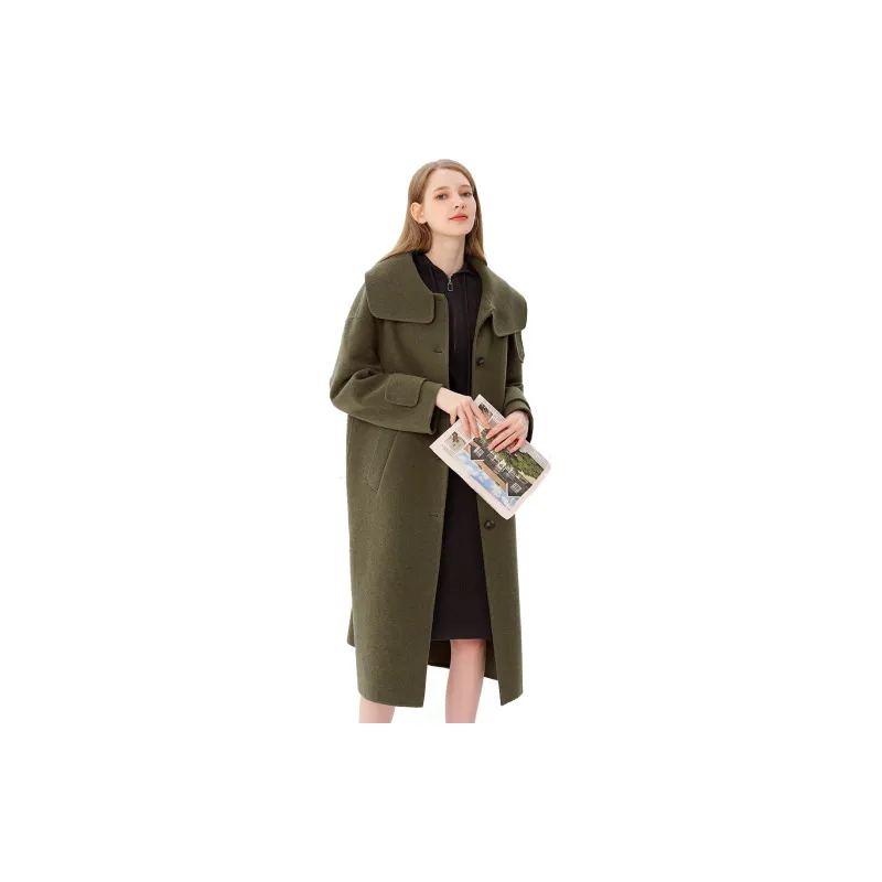 Lagogo Coats Women's Olive Green-1