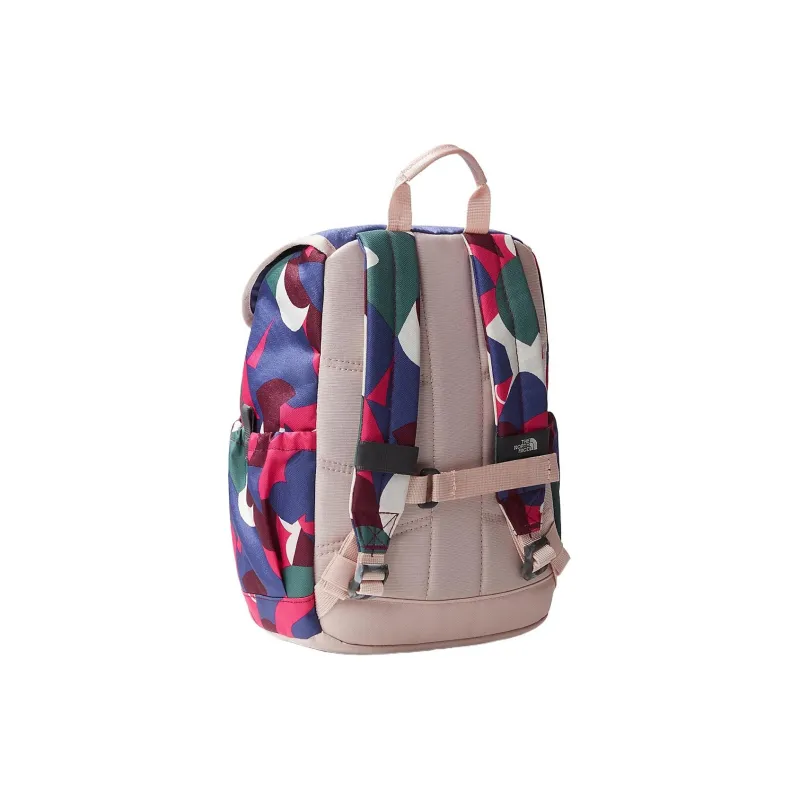 THE NORTH FACE Recycled Polyester Backpack Mini Women's Cave Blue Pink Moss-1