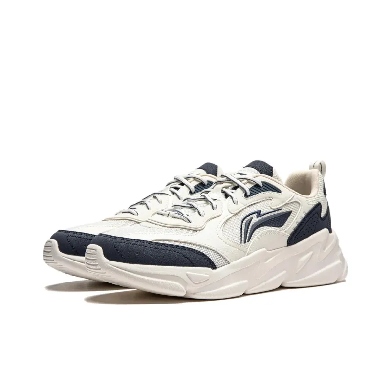 LiNing Cloud Sea Cushioning Anti-Slip And Wear-Resistant Support Casual Shoes Men's Blue White-2