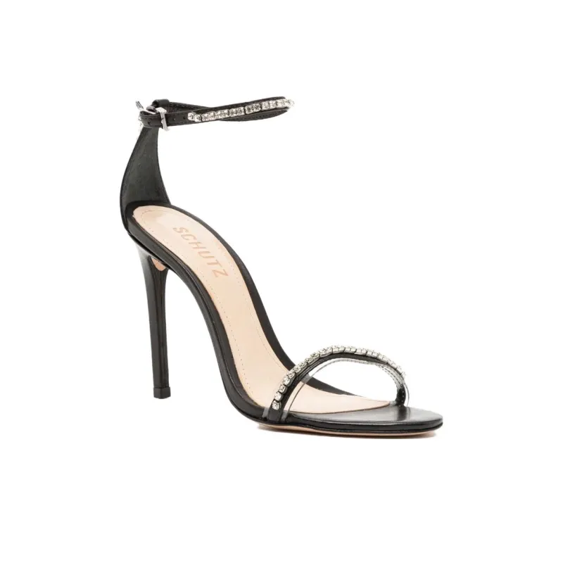Schutz Strap Sandals Women's Black-2