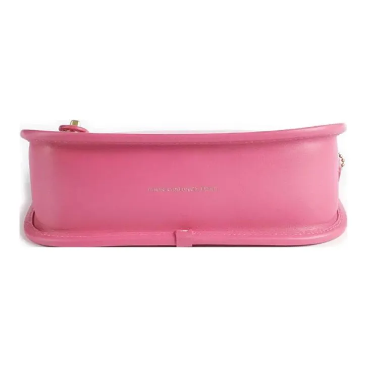 COACH Swinger Cow Leather Crescent Bag, Pochette, Underarm Handbag Small Size Women's Rose Red-3