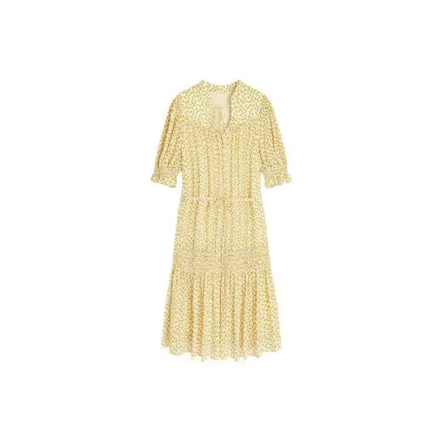 Famanxuan Short-Sleeved Dresses Women's Sunflower Of The Wind