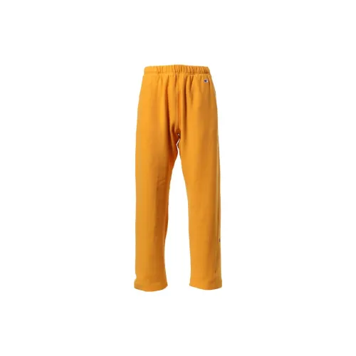 N.HOOLYWOOD Knitted Sweatpants Men Mustard Yellow