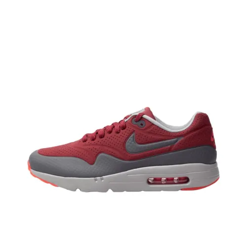 Nike Air Max 1 Casual Shoes Men Low-Top Gray Red