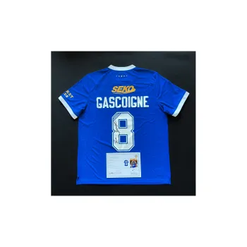 EM Gascoigne Glasgow Rangers 2021-2022 Season Jersey Includes Certification Certificate Not Framed Football Jerseys