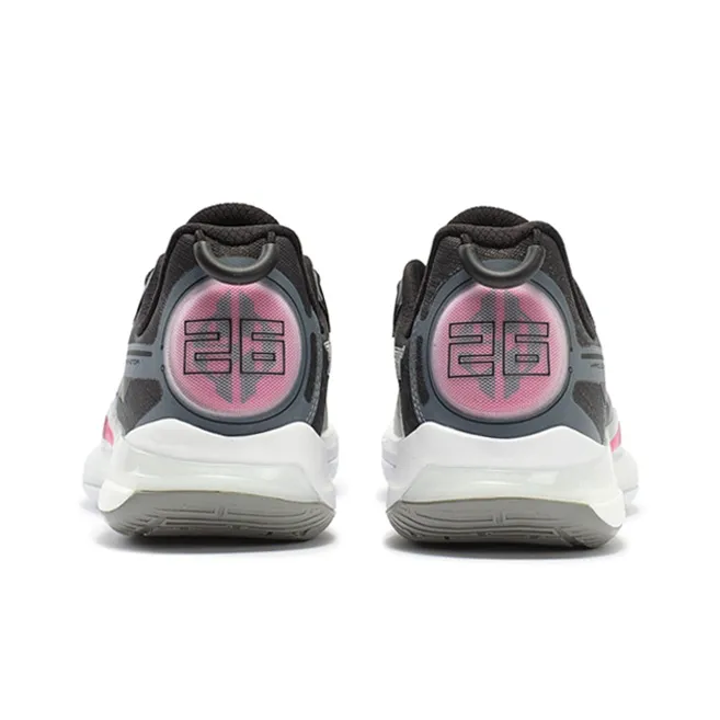 361° DVD2 X Factor Cushioning Anti Slip Wear Resistant Breathability Low Top Basketball Shoes Men's Black White-3