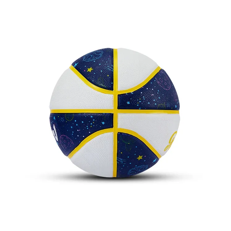 RIGORER Rubber Basketball White Blue Size 4 Training-1