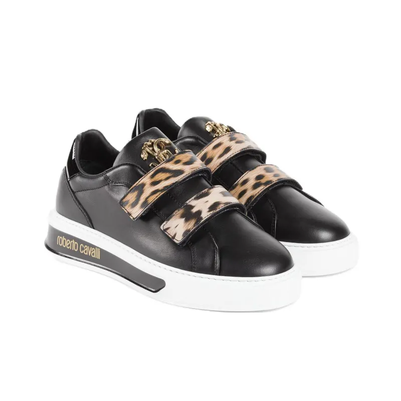 Roberto Cavalli Low-Top Skateboard Shoes Women's Black-2