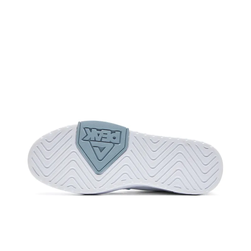 PEAK Guochuang Series Cushioning Wear-Resistant Low-Top Skateboard Shoes Men's All White Elegant Blue-5