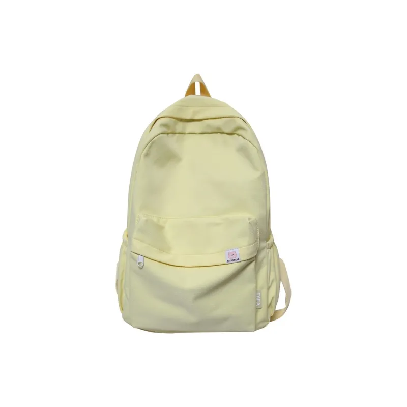 Cwatcun Cotton Backpacks Backpack Regular Unisex Black/Blue/Yellow/White/Purple/Green/Pink-3