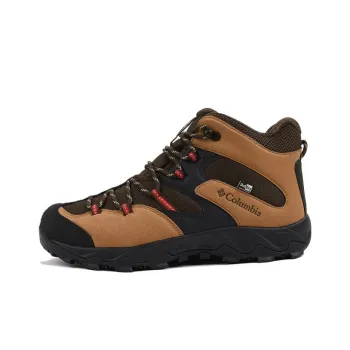 Columbia Wear resistant And Waterproof High Top Outdoor Shoes Men's Brown
